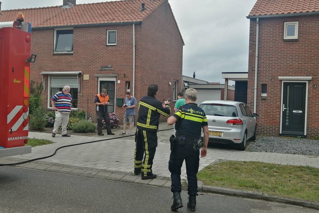Brand in schuur van woning
