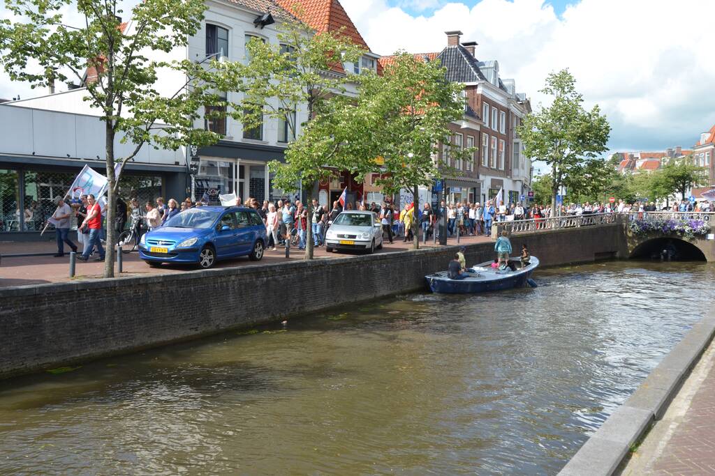 Kleine demonstratie tegen covid-19 maatregelen