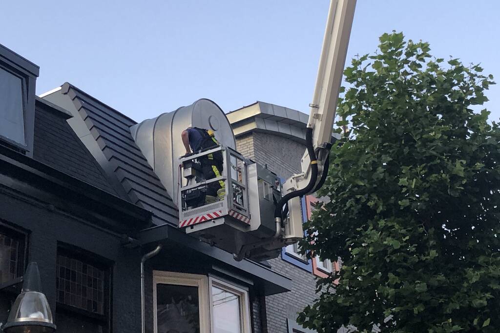 Vastzittende duiven door brandweer bevrijd