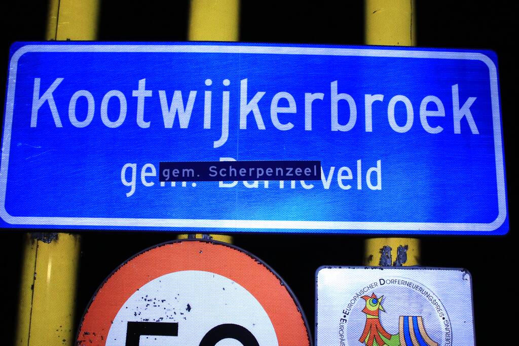 Plaatsnaamborden aangepast, Scherpenzeel lijkt de grote winnaar