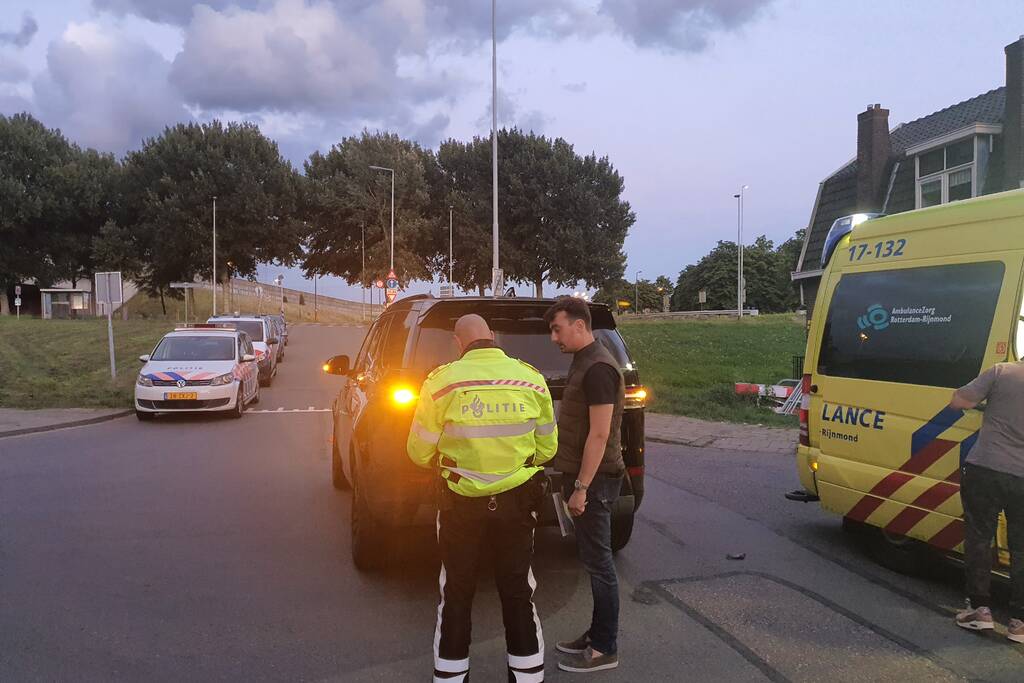 Scooterrijder gewond bij verkeersongeval