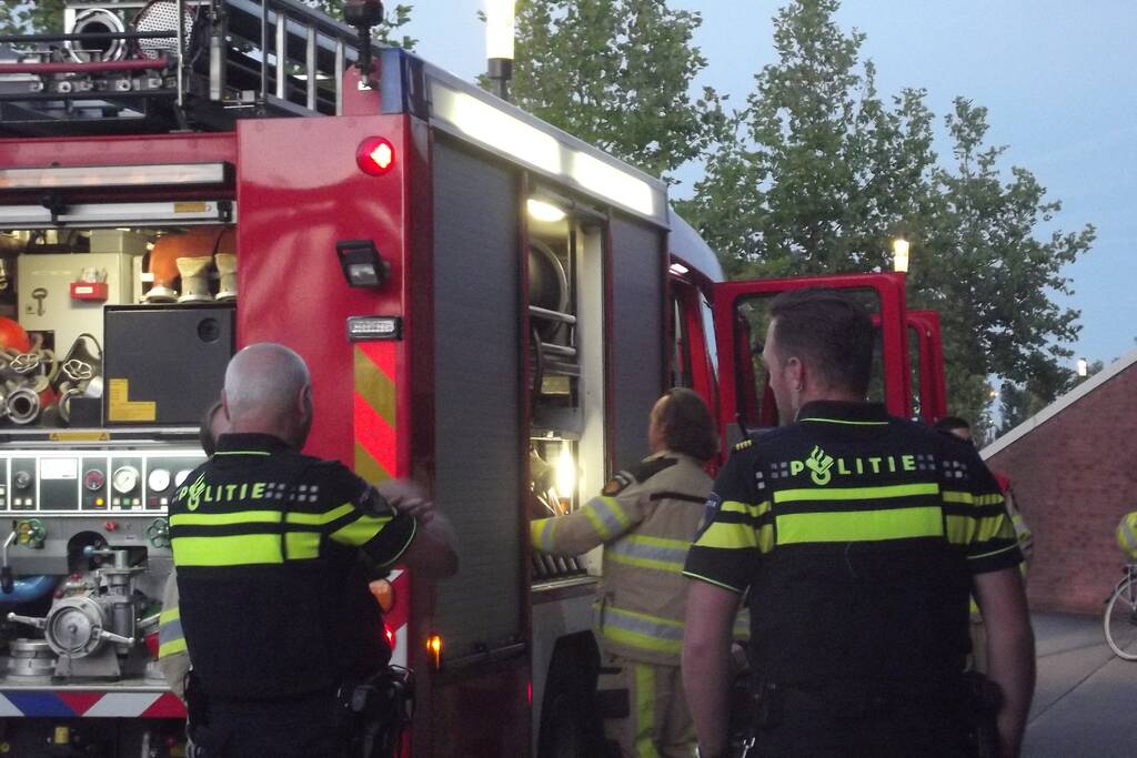 Brand in prullenbak op station