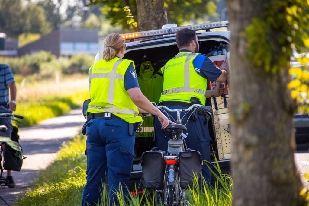 Traumahelikopter ingezet voor gevallen fietsster