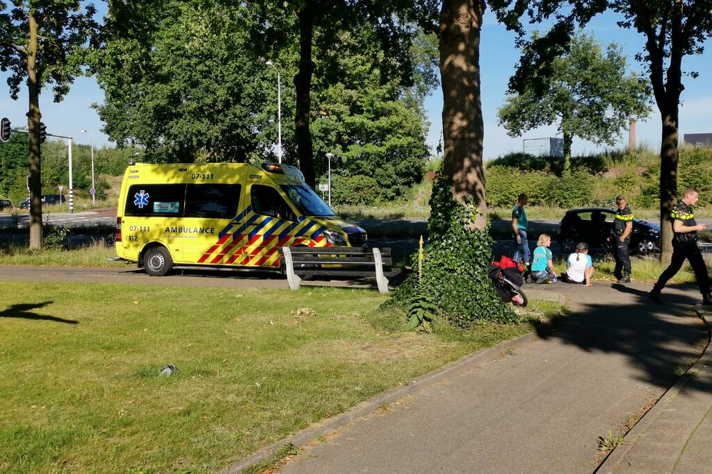 Fietsers komen met elkaar in botsing
