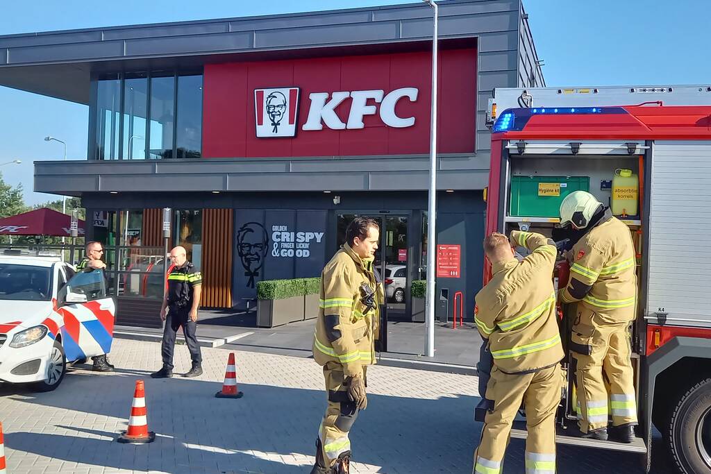 Brand in frituurpan bij KFC