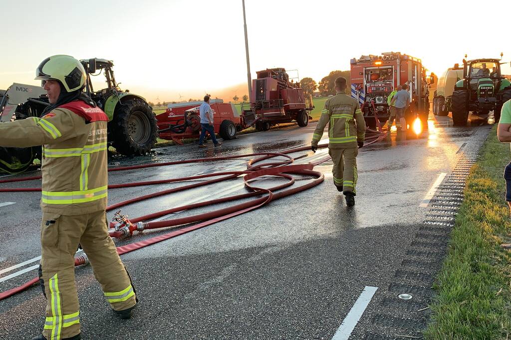 Tractor door brand verwoest