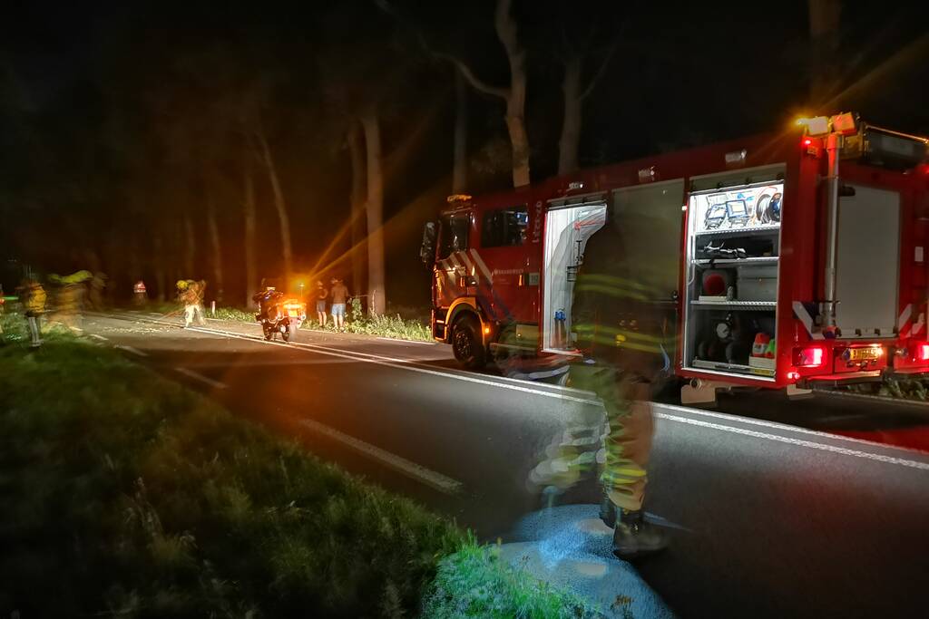 Auto's beschadigd nadat ze op afgebroken tak botsen
