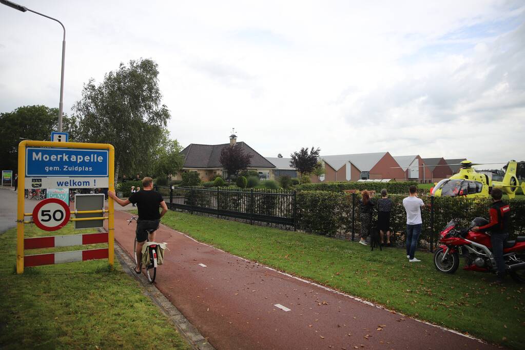 Traumahelikopter ingezet bij bedrijfsongeval