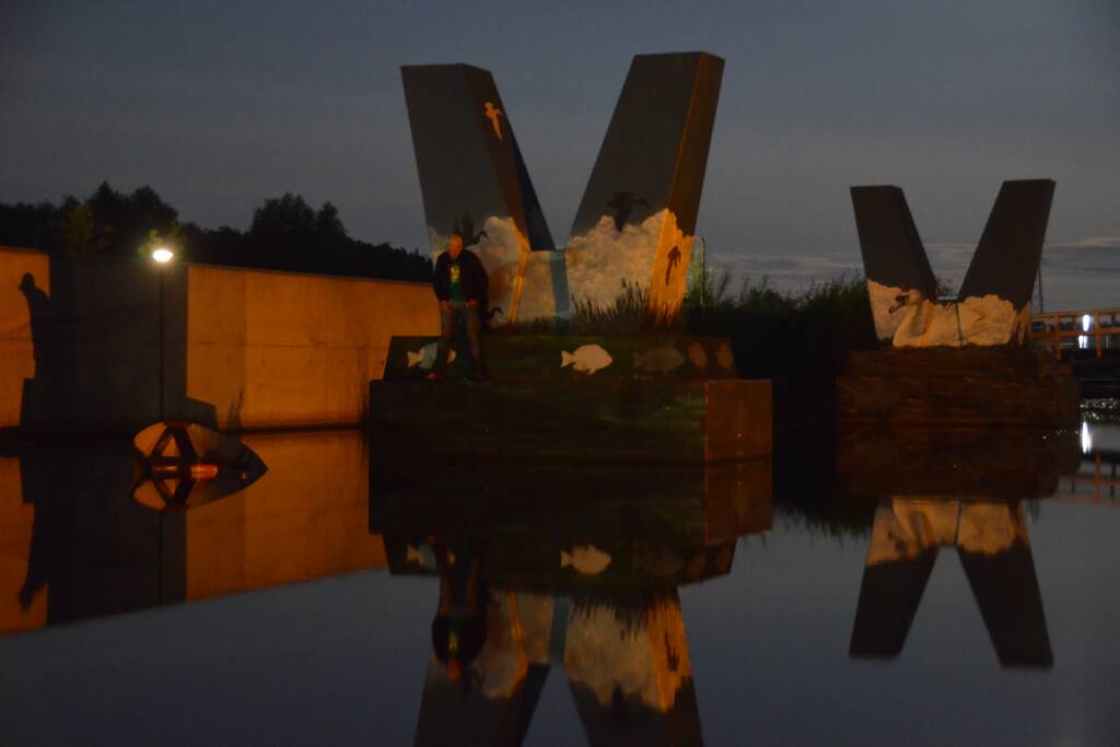 Boot gezonken net voor de M.C. Escher Akwadukt