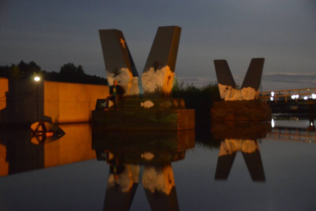 Boot gezonken net voor de M.C. Escher Akwadukt