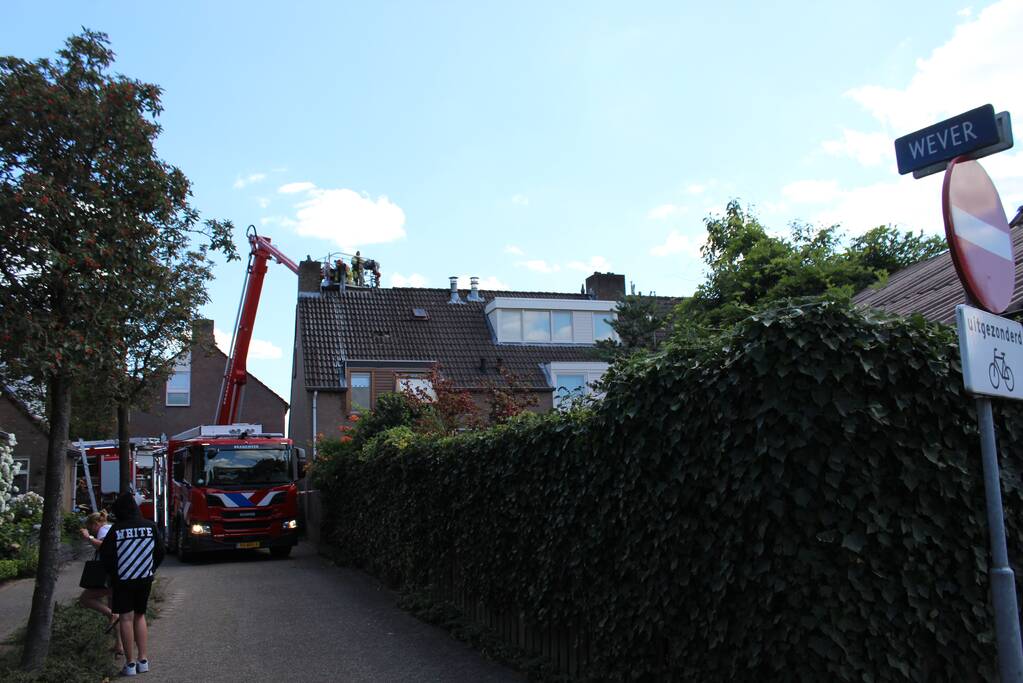 Woning loopt grote schade op na brand