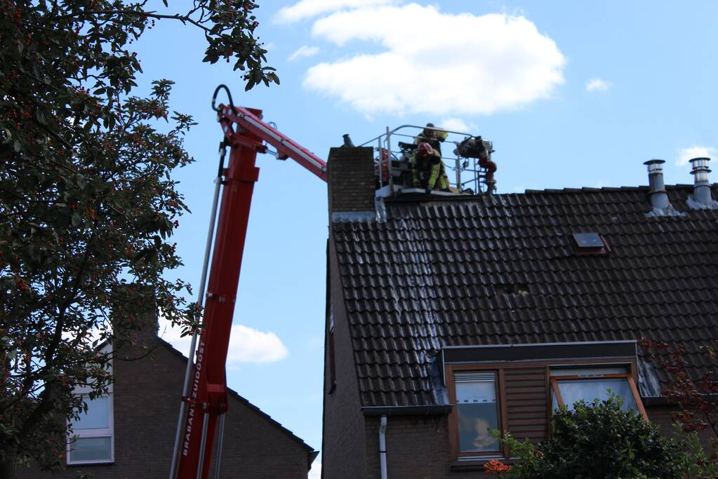 Woning loopt grote schade op na brand