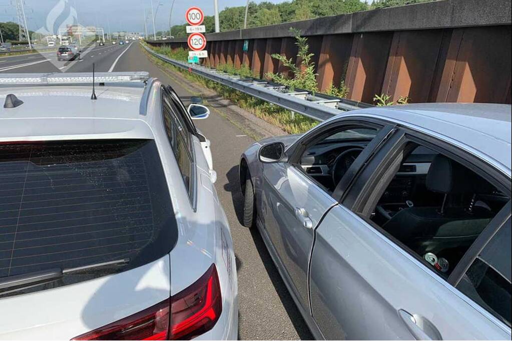 BMW klemgereden na achtervolging