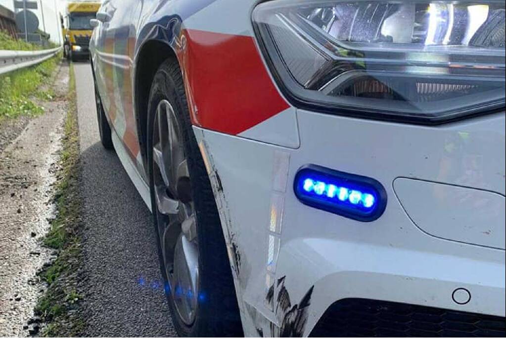 BMW klemgereden na achtervolging