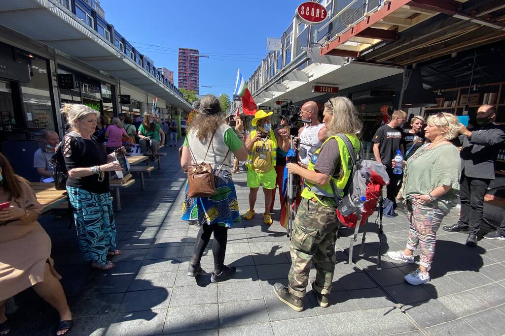 Demonstratie tegen mondkapjesplicht
