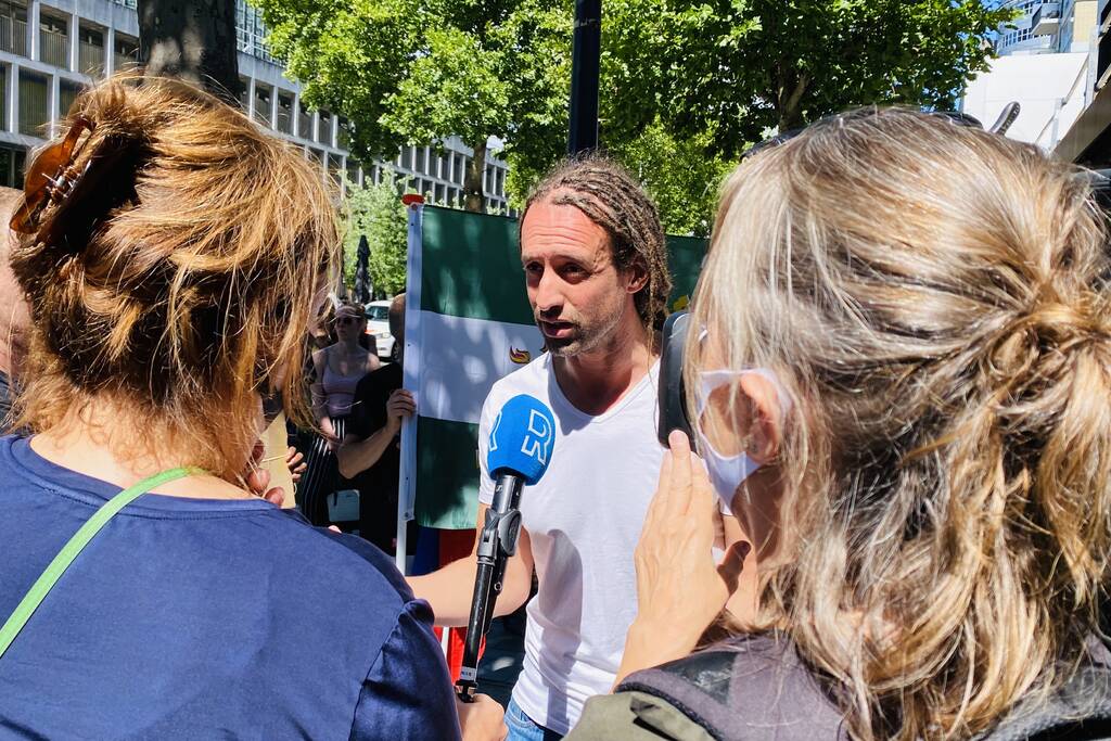 Demonstratie tegen mondkapjesplicht