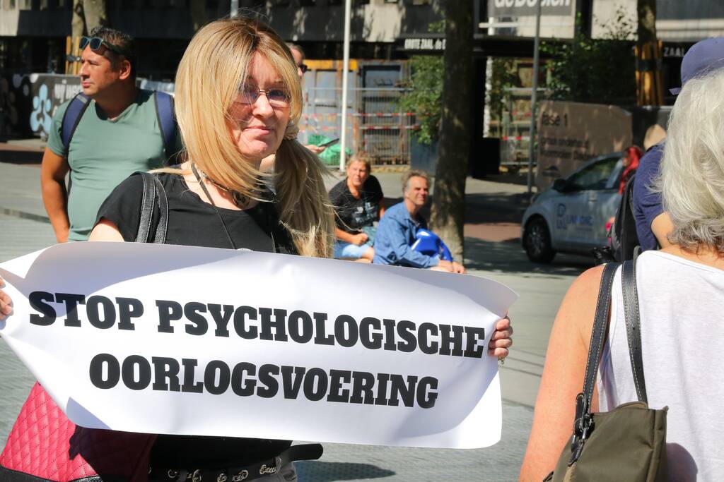 Demonstratie tegen mondkapjesplicht