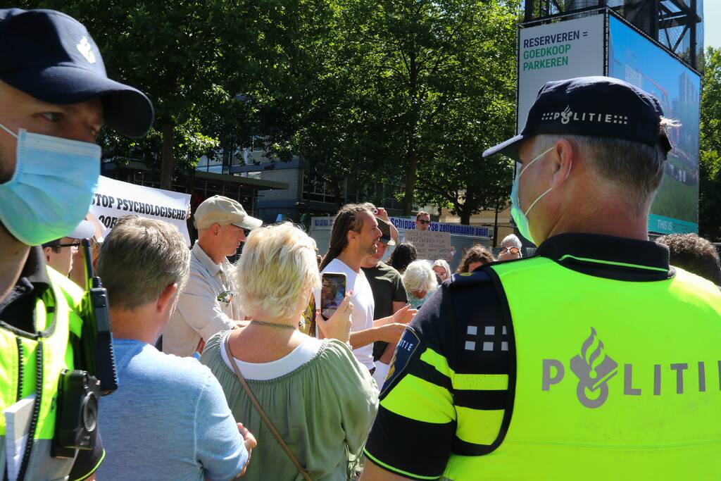 Demonstratie tegen mondkapjesplicht