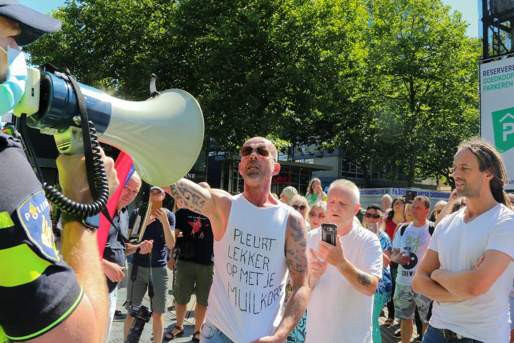 Demonstratie tegen mondkapjesplicht