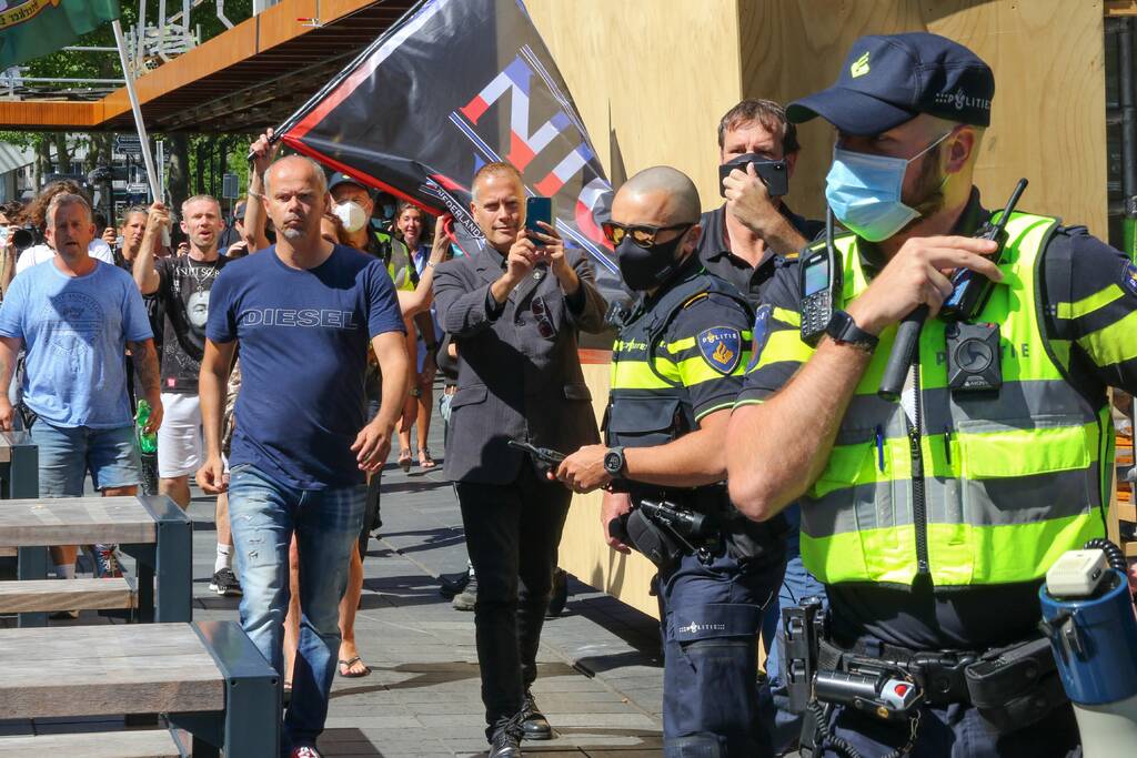 Demonstratie tegen mondkapjesplicht