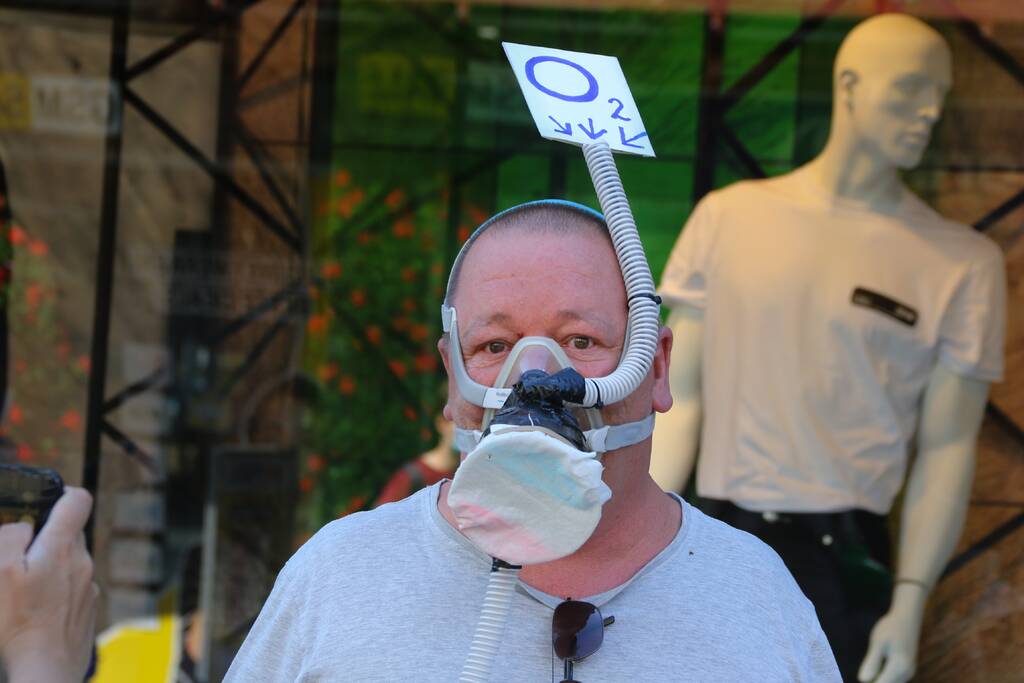 Demonstratie tegen mondkapjesplicht