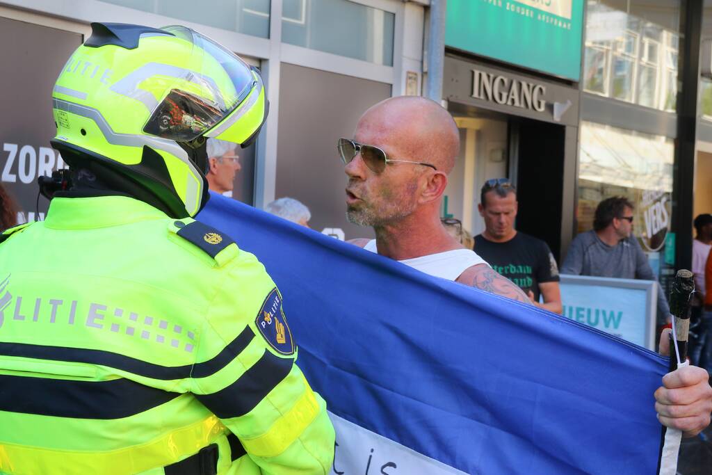 Demonstratie tegen mondkapjesplicht