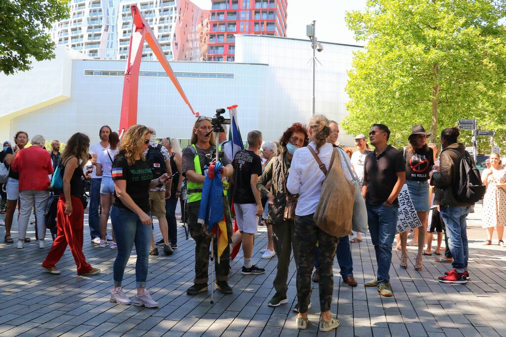 Demonstratie tegen mondkapjesplicht