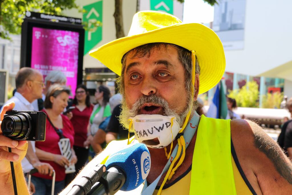 Demonstratie tegen mondkapjesplicht