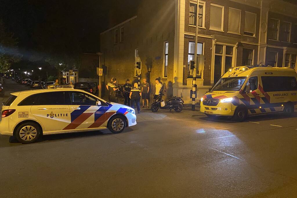 Scooterrijder onderuit na uitwijkmanoeuvre