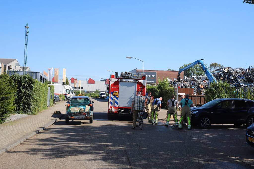 Brand bij schroothandel De Bruin Recycling