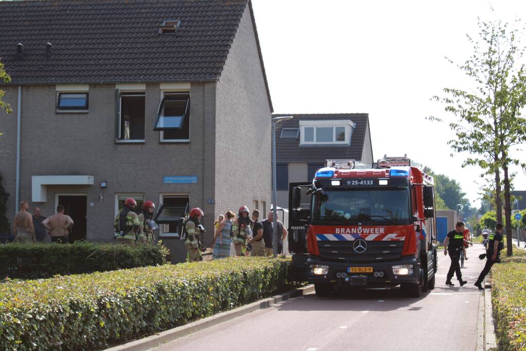 Woning geventileerd na brand in keuken