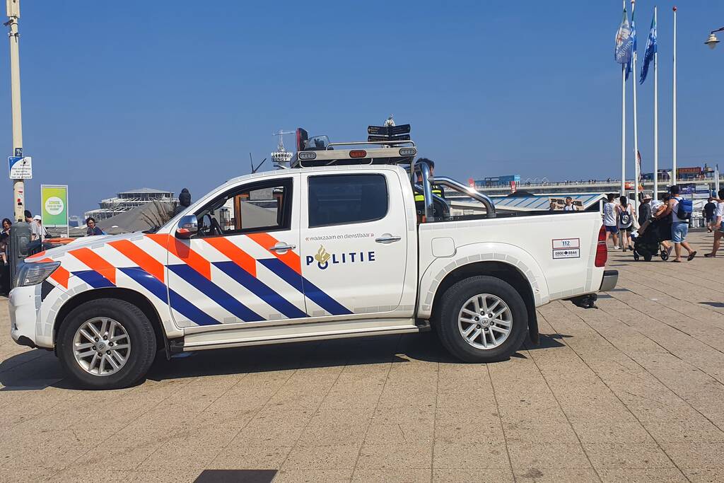 Drukte op het strand van Scheveningen