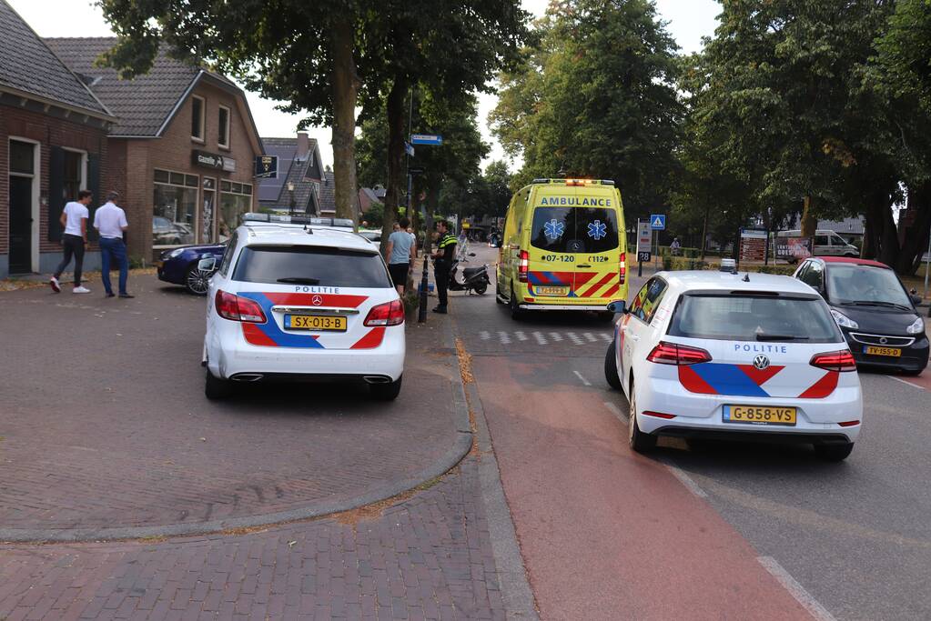 Scooterrijder gewond bij verkeersongeval