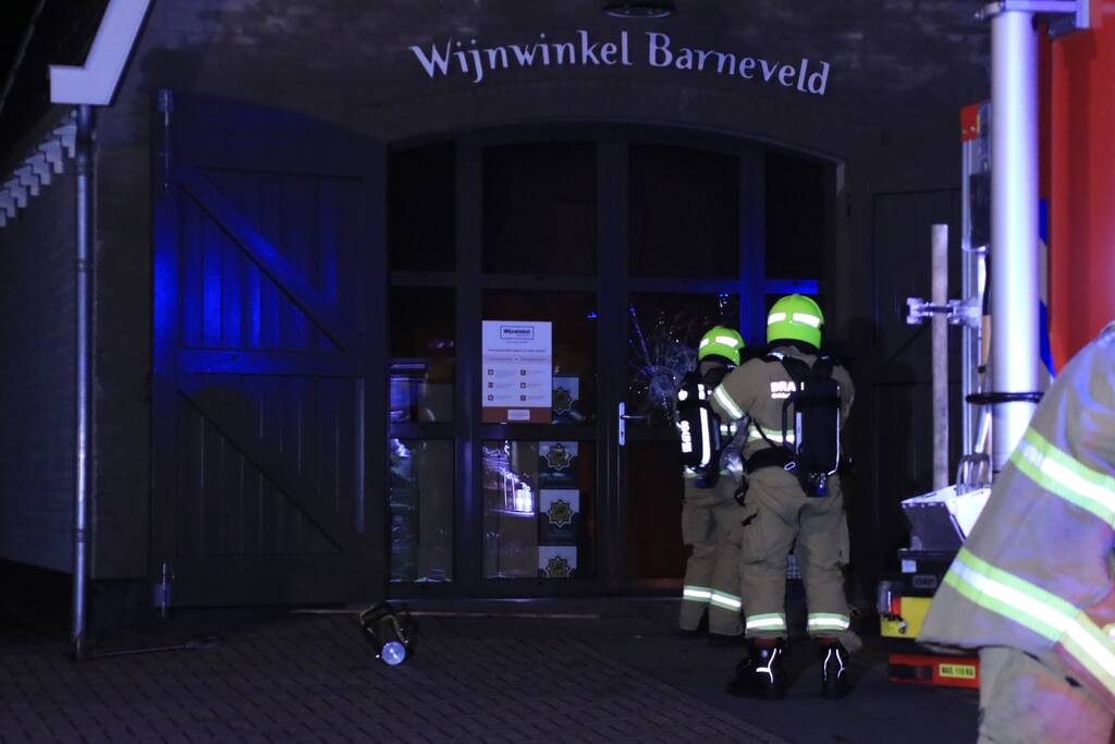 Brand in wijnwinkel Barneveld