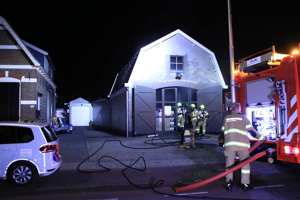 Brand in wijnwinkel Barneveld
