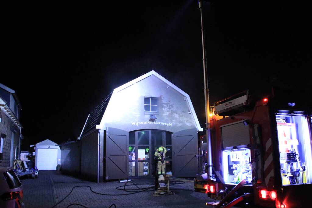 Brand in wijnwinkel Barneveld