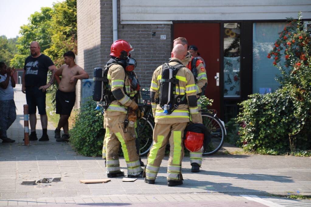 Brand in keuken van woning