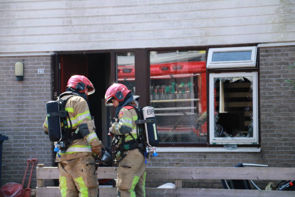 Brand in keuken van woning