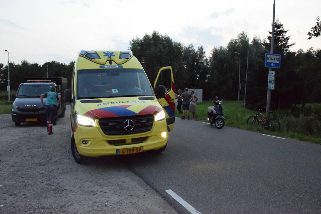 Scooterrijder gewond na valpartij
