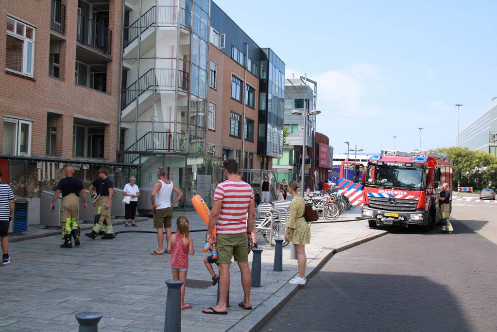 Brand in ondergrondse container