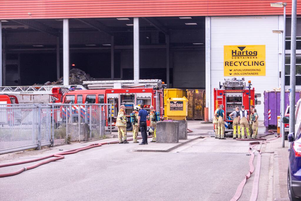Grote brand bij Hartog Containers