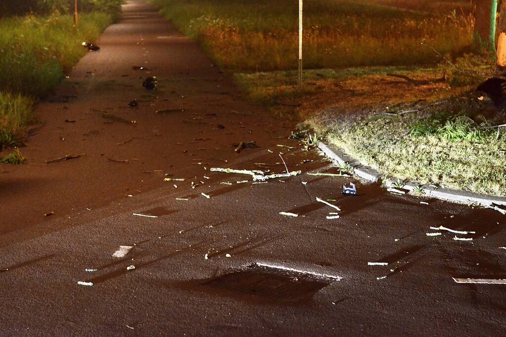 Automobilist botst frontaal met auto op boom