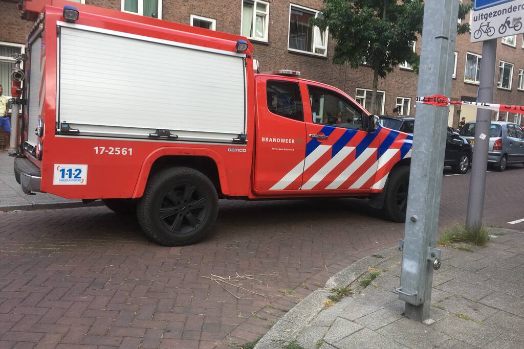 Brand in woning in Charlois