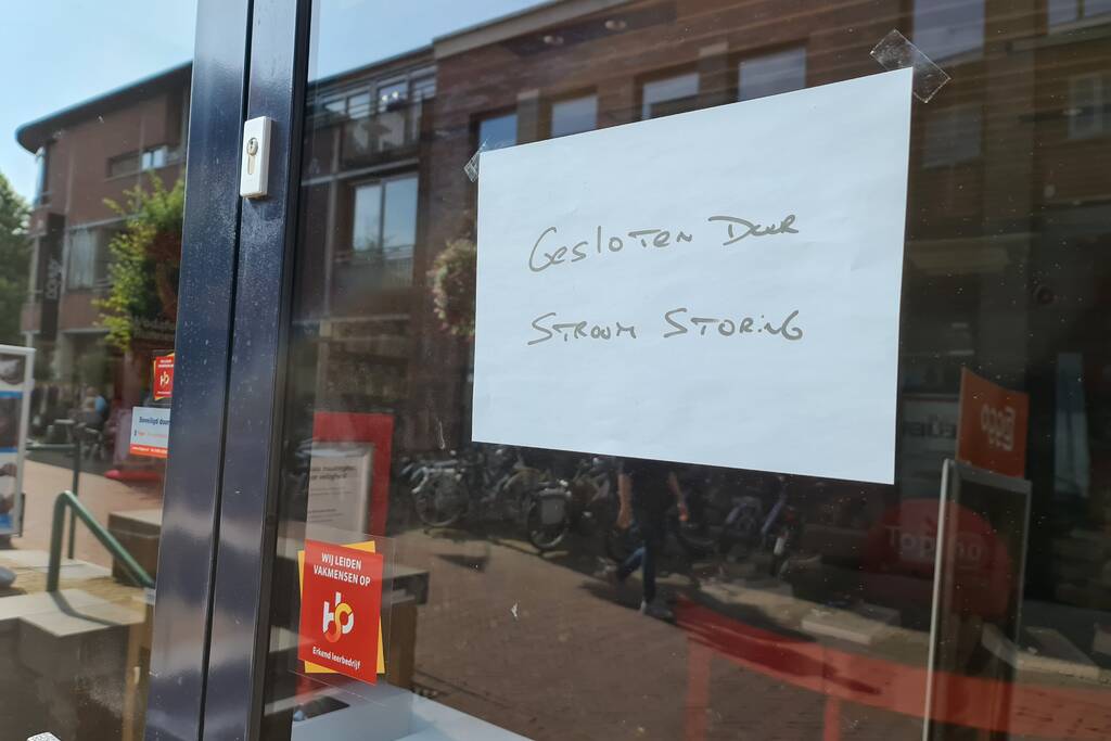 Stroomstoring treft winkels in centrum Barneveld