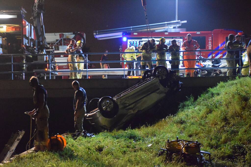 Bestuurder overleden nadat auto te water is geraakt