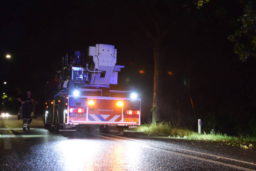 Gevaarlijk hangende tak zorgt voor gevaarlijke situatie