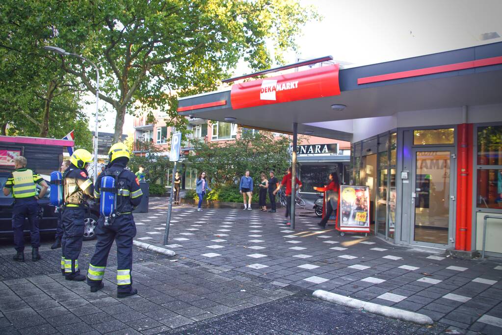 Brand in Deka supermarkt