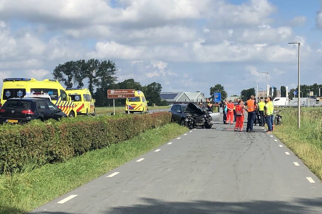 Motorrijder overleden bij frontale aanrijding met auto