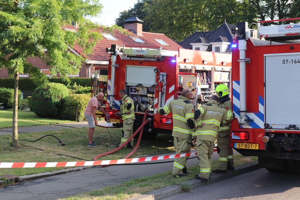 Veel rook bij woningbrand