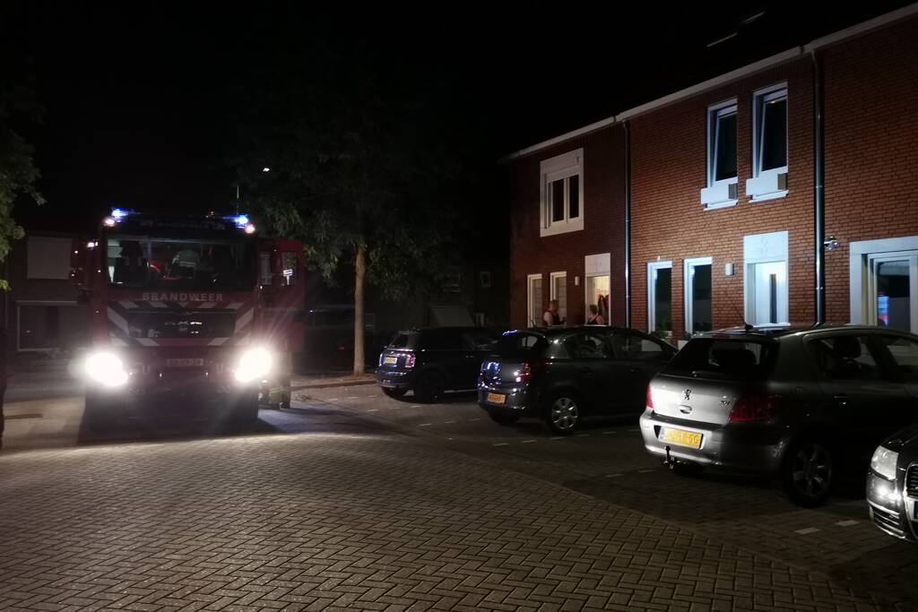 Brand in keuken van woning